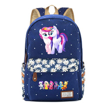 Pony Rainbow Unicorn Student School Bag Fragmented Canvas Girl Backpack
