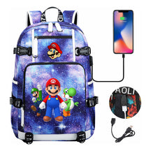 Super Mario Printed Teenage Student Backpack With Large Capacity For Men And Women's Leisure Travel Backpack