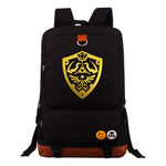 Golden Printed Youth Student Backpack, Travel Bag, Men's And Women's Backpack