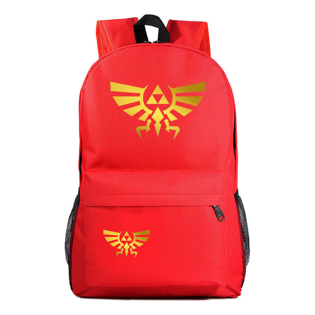 Golden Printed Youth Student Backpack Men And Women's Leisure Backpack