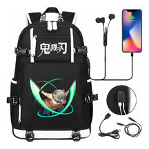 Cartoon Printed Usb Large Capacity Youth Student Backpack For Men And Women's Leisure Travel Backpack