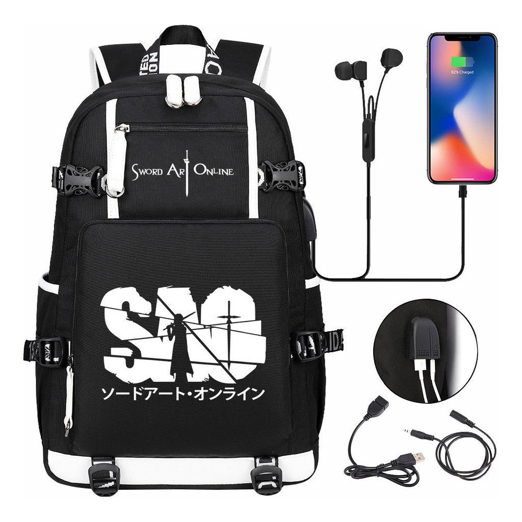 Usb Youth Student Backpack Men And Women's Leisure Travel Backpack