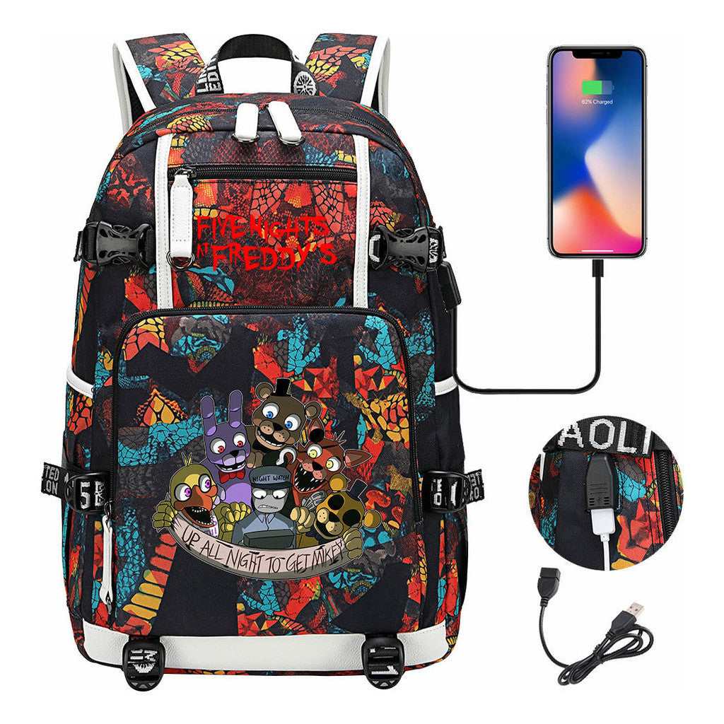Toy Bear Game Peripheral Usb Youth Student School Bag Leisure Large Capacity Travel Backpack