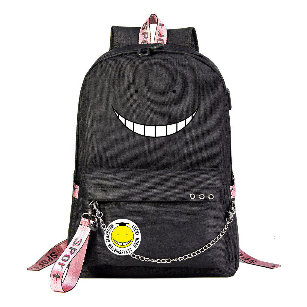 Anime Dark Usb Youth Student Backpack For Men And Women's Leisure Travel Backpack
