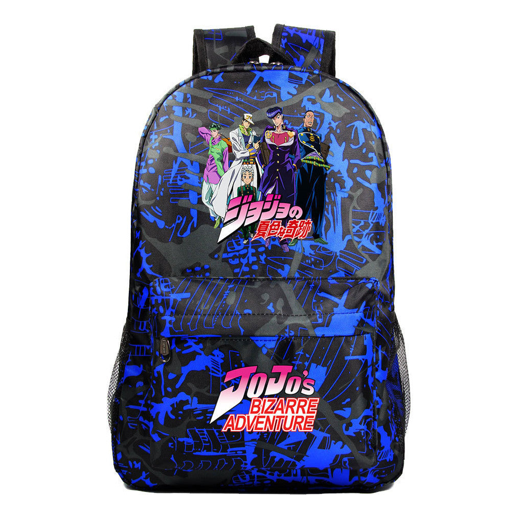 Cartoon Anime Jojo's Wonderful Adventure Print Student Backpack Casual Backpack