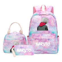 Naruto Student Girl Backpack Lunch Bag Three Piece Set Backpack Set