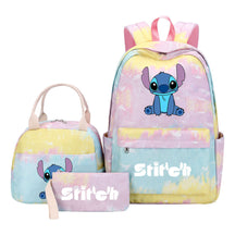 Interstellar Baby Stitch Youth Student Girls School Bag Lunch Bag Three Piece Set Backpack Set