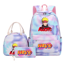 Naruto Student Girl Backpack Lunch Bag Three Piece Set Backpack Set