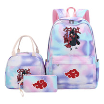 Naruto Student Girl Backpack Lunch Bag Three Piece Set Backpack Set