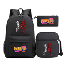 Anime Naruto Starry Sky Student School Bag Three Piece Set For Men And Women Backpack Set