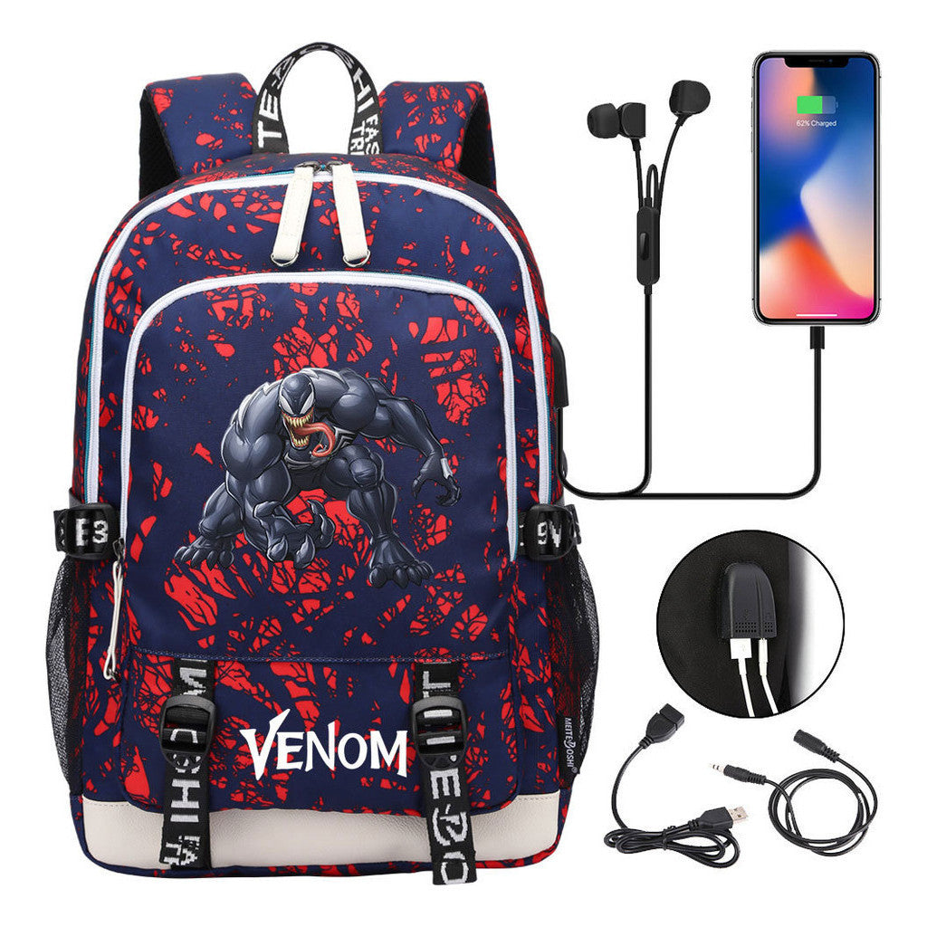 Youth Student Backpack Usb Men's And Women's Leisure Backpack