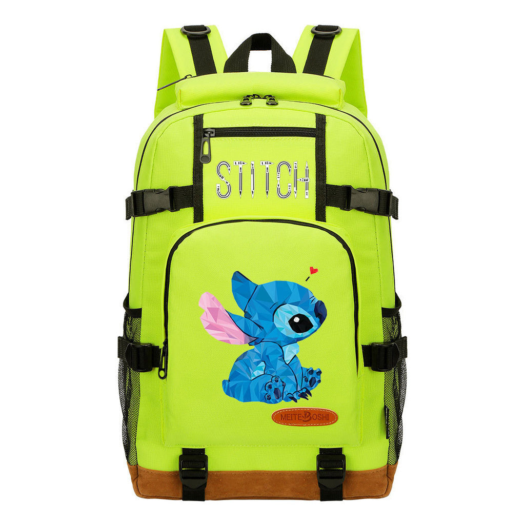 Interstellar Baby Stitch Printed Youth Student Backpack Boys and Girls Backpack