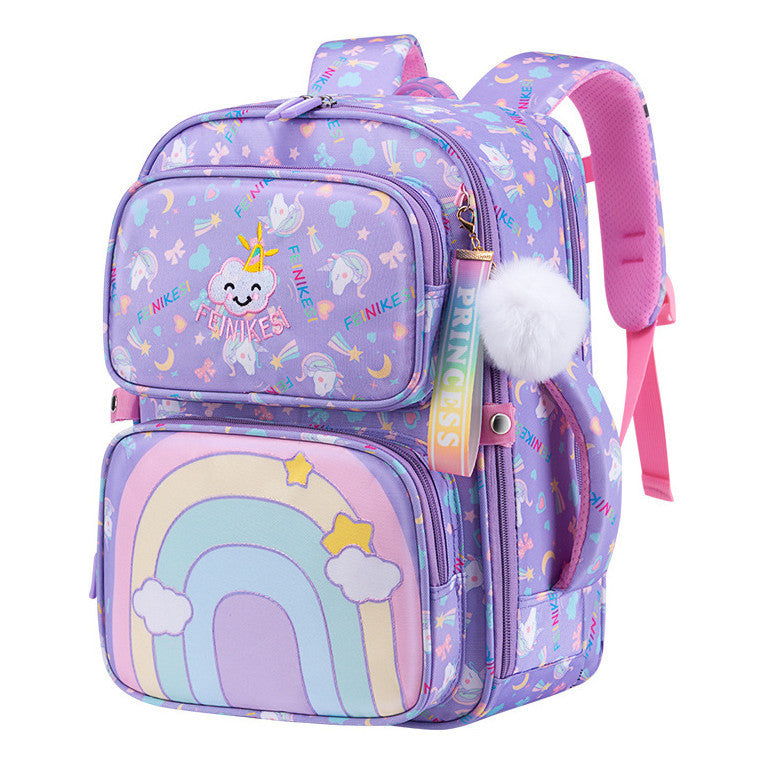 Rainbow Student Backpack Reduces Burden On Children's Backpack