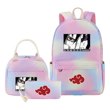 Naruto Teenage Girls School Bag Lunch Bag Three Piece Backpack Set