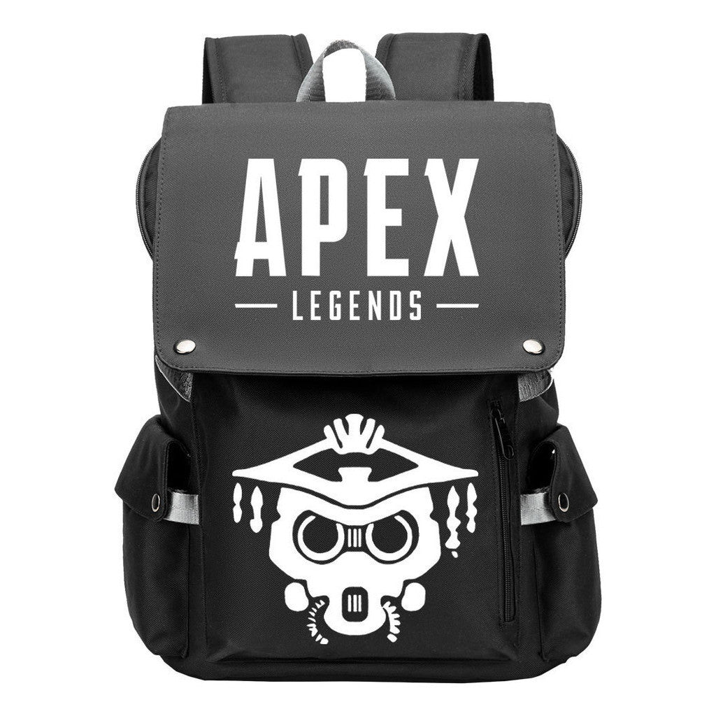 Apex Hero Print Usb Charging Head Youth School Bag Casual Backpack