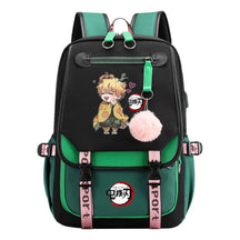Cartoon Fashion Usb Student Backpack With Casual Woven Strap Flip Back Backpack