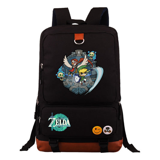 Printed Teenage Student Backpack, Travel Bag, Men's And Women's Backpack