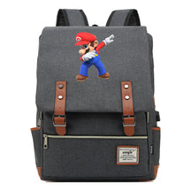 Game Super Mario Youth Student Backpack Usb Casual Backpack
