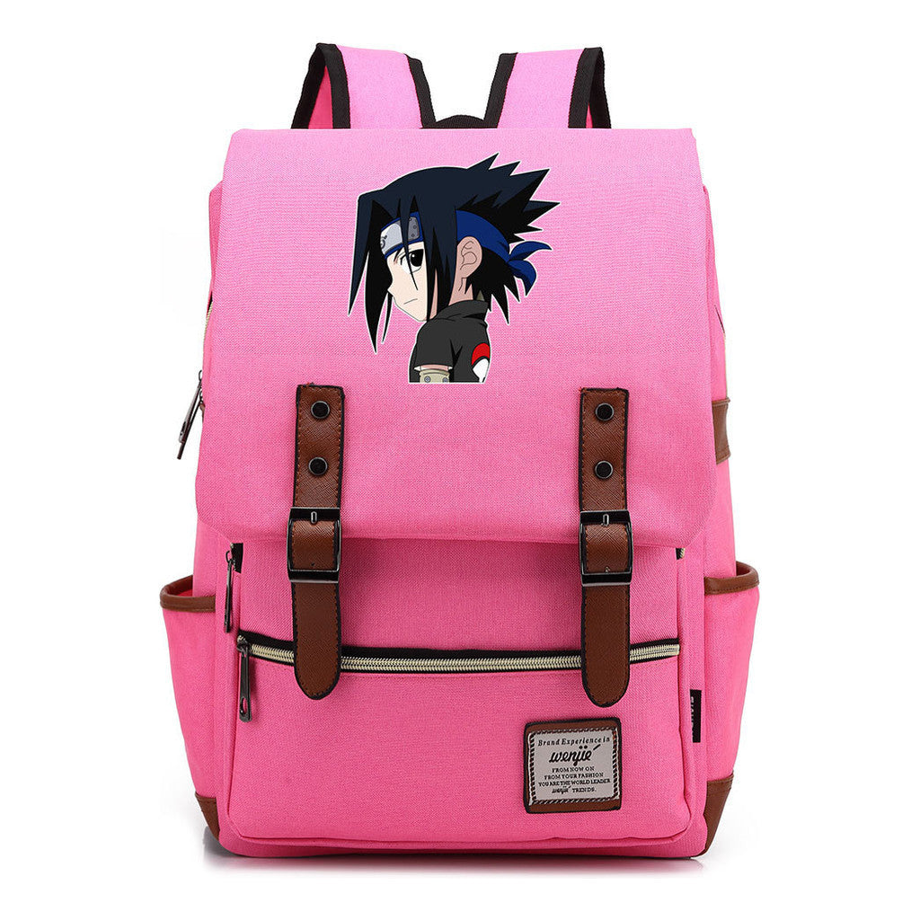 Naruto Printed Teenage Student Backpack For Men And Women, Casual Belt Buckle, Classic Backpack