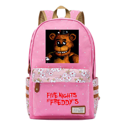 Toy Bear Game Fashion Printed Youth Girls School Bag Men's And Women's Leisure Canvas Backpack