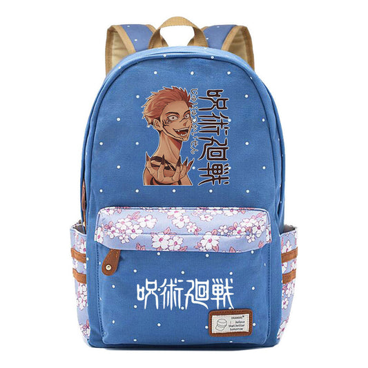 Cartoon Teenage Girl Student Backpack For Men And Women Casual Canvas Backpack