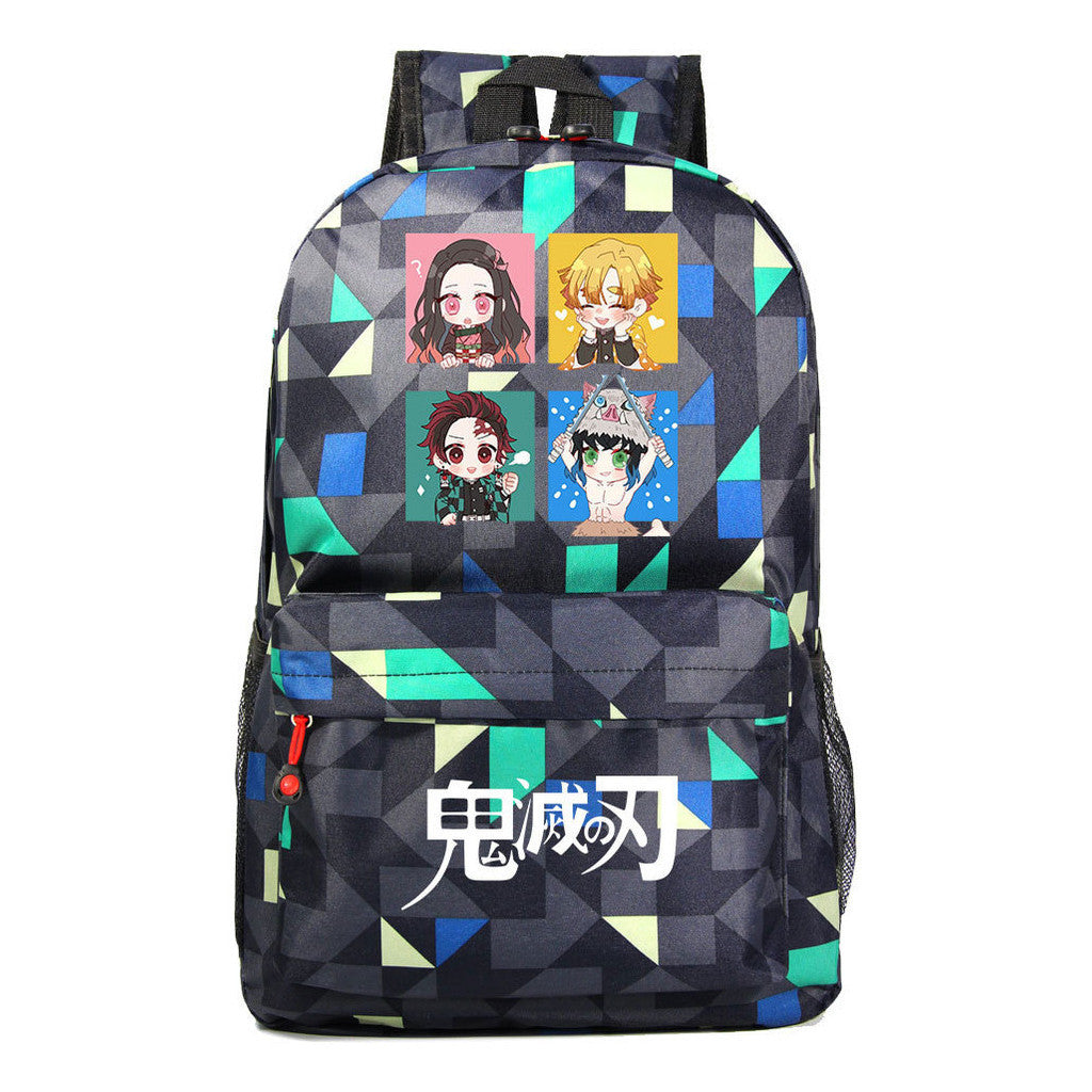 Cartoon Fashion Printed Youth Student Backpack Men And Women's Leisure Backpack