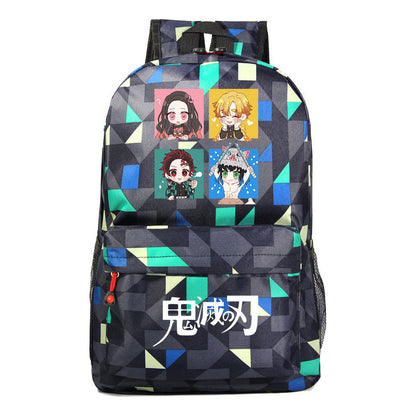 Cartoon Fashion Printed Youth Student Backpack Men And Women's Leisure Backpack