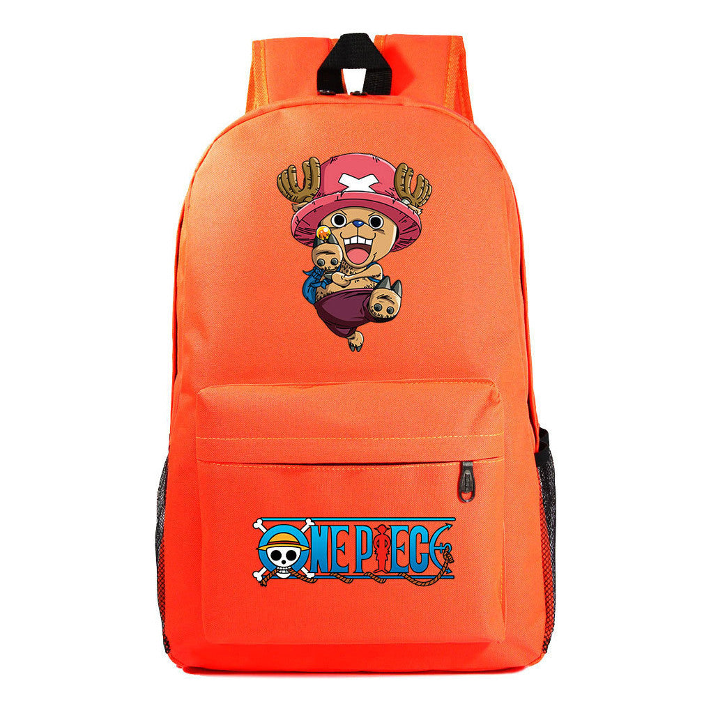 Anime One Piece Print Joba Youth School Bag Men's And Women's Leisure Backpack