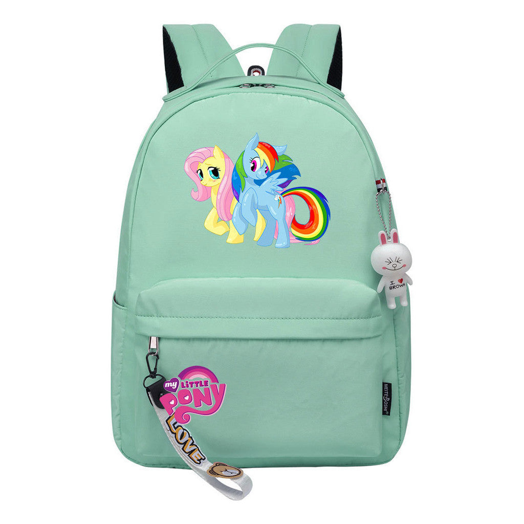 Cartoon Pony Unicorn Printed Youth Student School Bag Men's And Women's Leisure Bag Women's Backpack