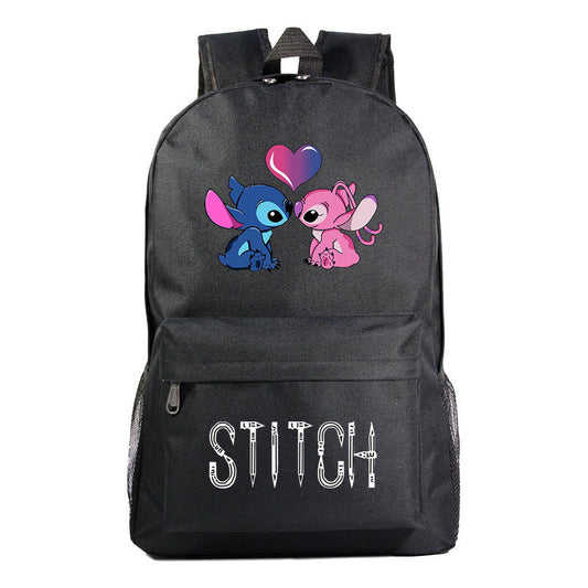 Interstellar Baby Stitch Printed Youth Student Backpack For Men And Women Casual Backpack