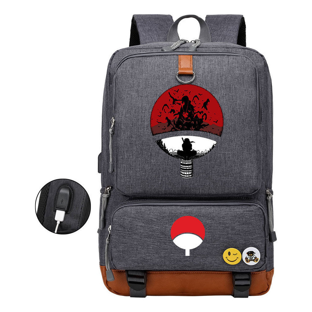 Printed Usb Youth Backpack For Men And Women's Leisure Travel Backpack