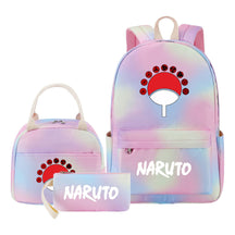 Naruto Student Girl Backpack Lunch Bag Three Piece Set Backpack Set