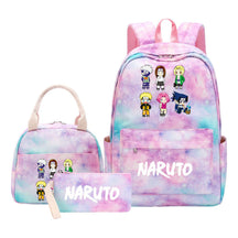 Naruto Student Girl Backpack Lunch Bag Three Piece Set Backpack Set