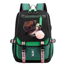 Cartoon Fashion Usb Youth School Bag For Boys And Girls Casual Ribbon Flip Backpack