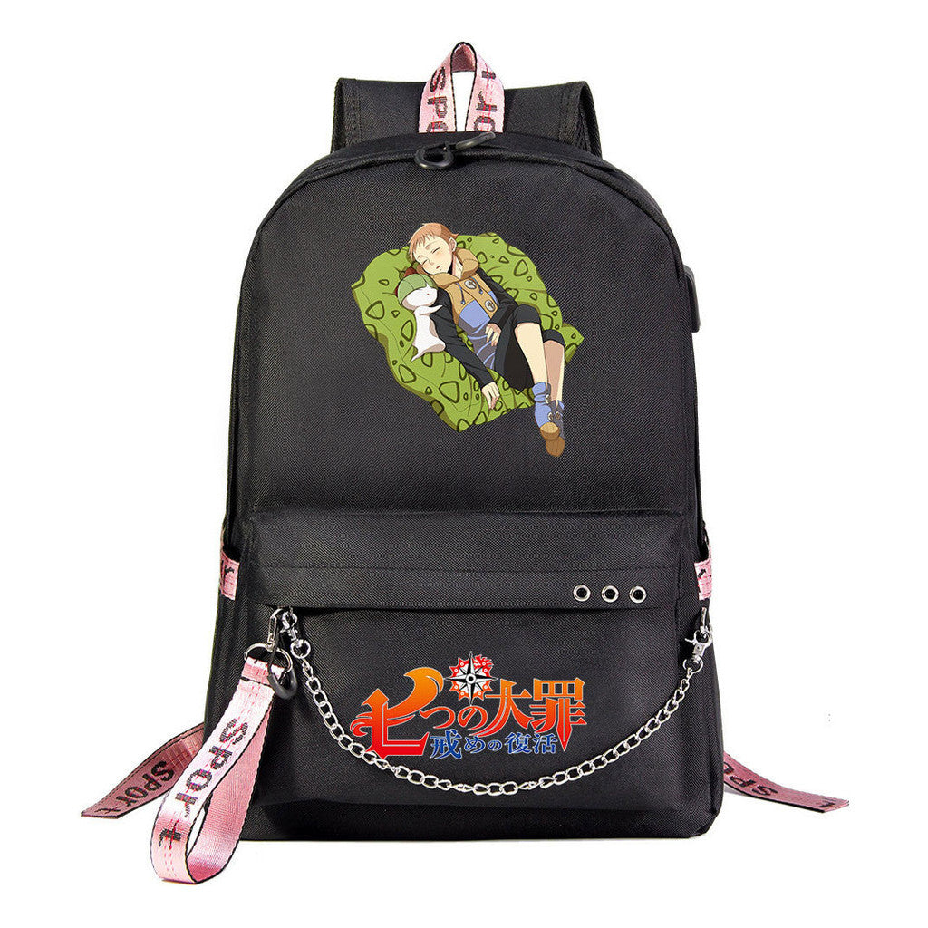Usb Youth Student Backpack For Boys And Girls Leisure Travel Backpack