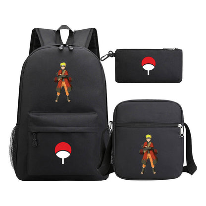 Naruto Starry Sky Youth School Bag Three Piece Set For Boys And Girls Backpack Set