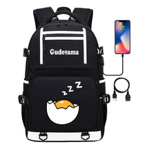 Cartoon Super Cute Lazy Egg Usb Student Backpack For Boys And Girls Backpack Leisure Travel Bag