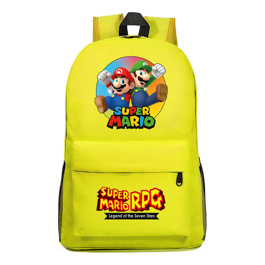 Super Mario Starry Sky Student Backpack For Men And Women's Leisure Travel Backpack