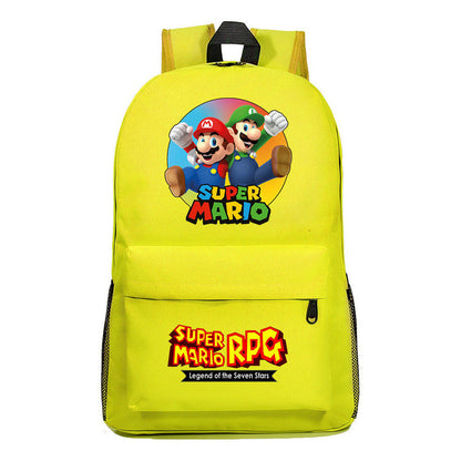 Super Mario Starry Sky Student Backpack For Men And Women's Leisure Travel Backpack