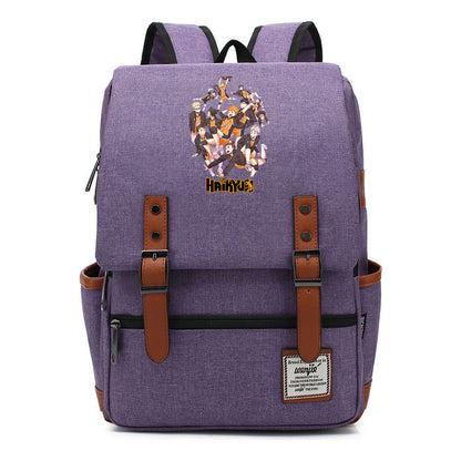 Volleyball Youth Printed Student School Bag Casual Belt Buckle Classic Backpack