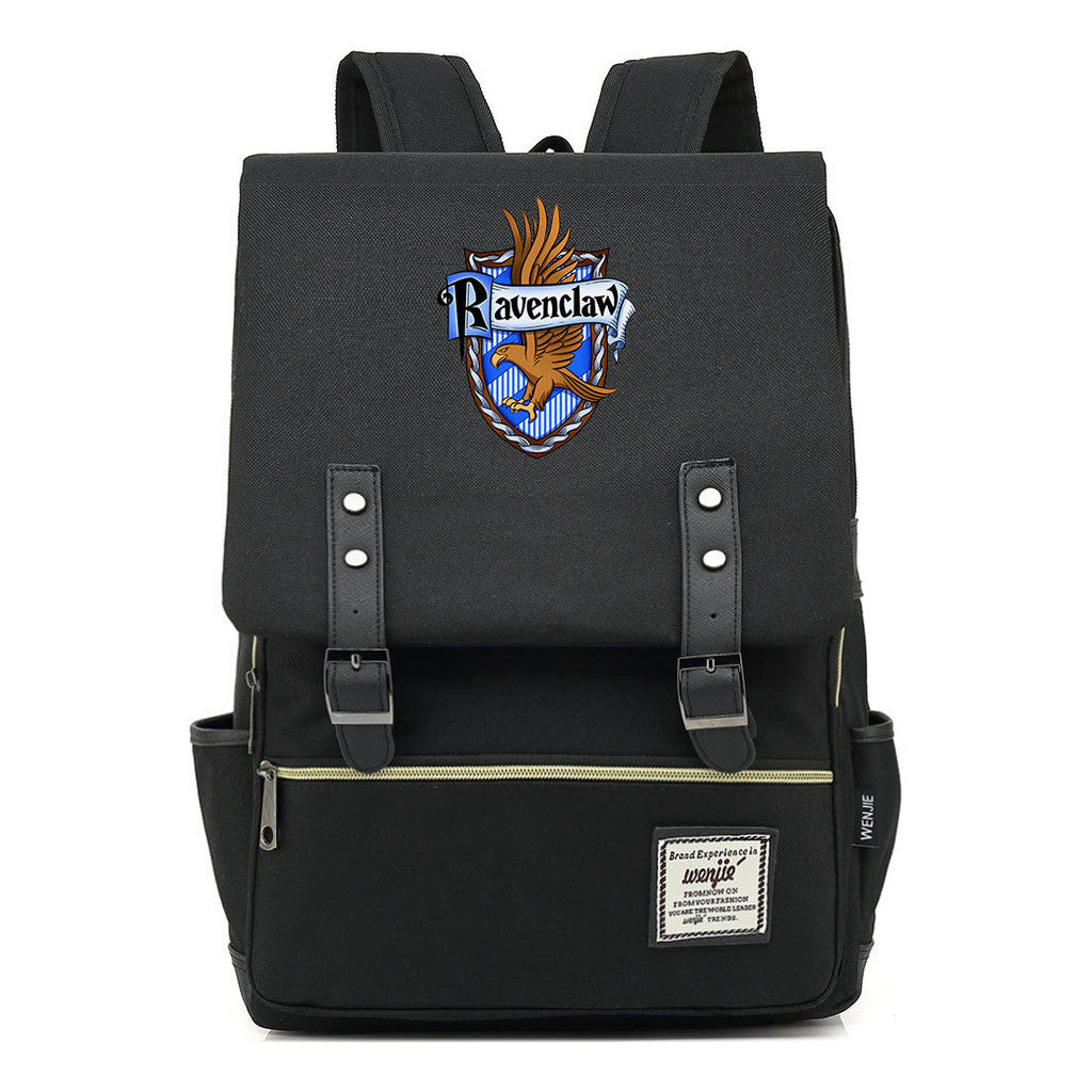 School Of Witchcraft And Wizardry Printed Youth Student School Bag Casual Belt Buckle Classic Backpack