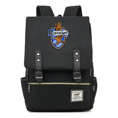 School Of Witchcraft And Wizardry Printed Youth Student School Bag Casual Belt Buckle Classic Backpack
