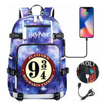 School Of Witchcraft And Wizardry Usb Earphones, Youth Student Backpacks, Leisure Travel Backpacks