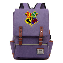 School Of Witchcraft And Wizardry Youth Backpack Usb Leisure Belt Buckle Backpack