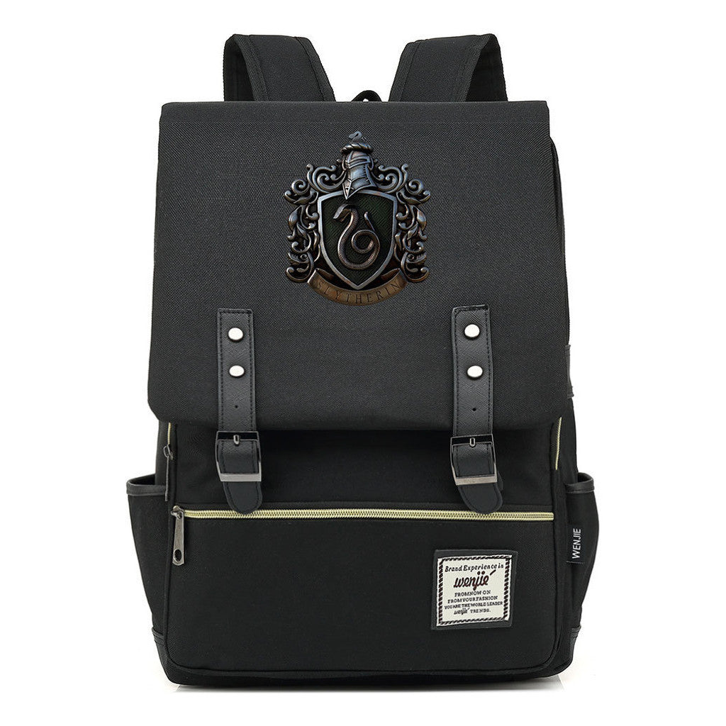 School Of Witchcraft And Wizardry Printed Youth Backpack Men And Women, Casual Belt Buckle, Classic Backpack