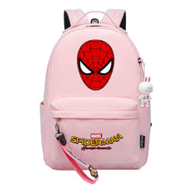 Superhero printed student backpack for boys and girls, casual travel bag with backpacks