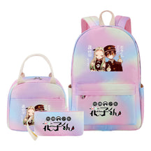 Ground Bound Youth Huazijun Student Girls School Bag Lunch Bag Three Piece Set Backpack Set