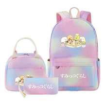 Corner Biology Student School Bag Lunch Bag Three Piece Set Backpack Set