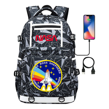 Printed Usb Youth School Bag Backpack Leisure Travel Backpack