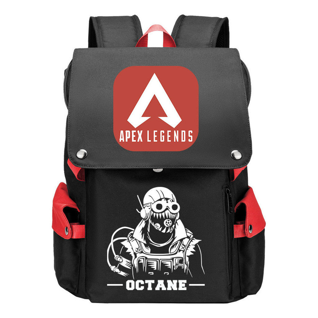 Apex Hero Print Usb Charging Head Youth School Bag Casual Backpack